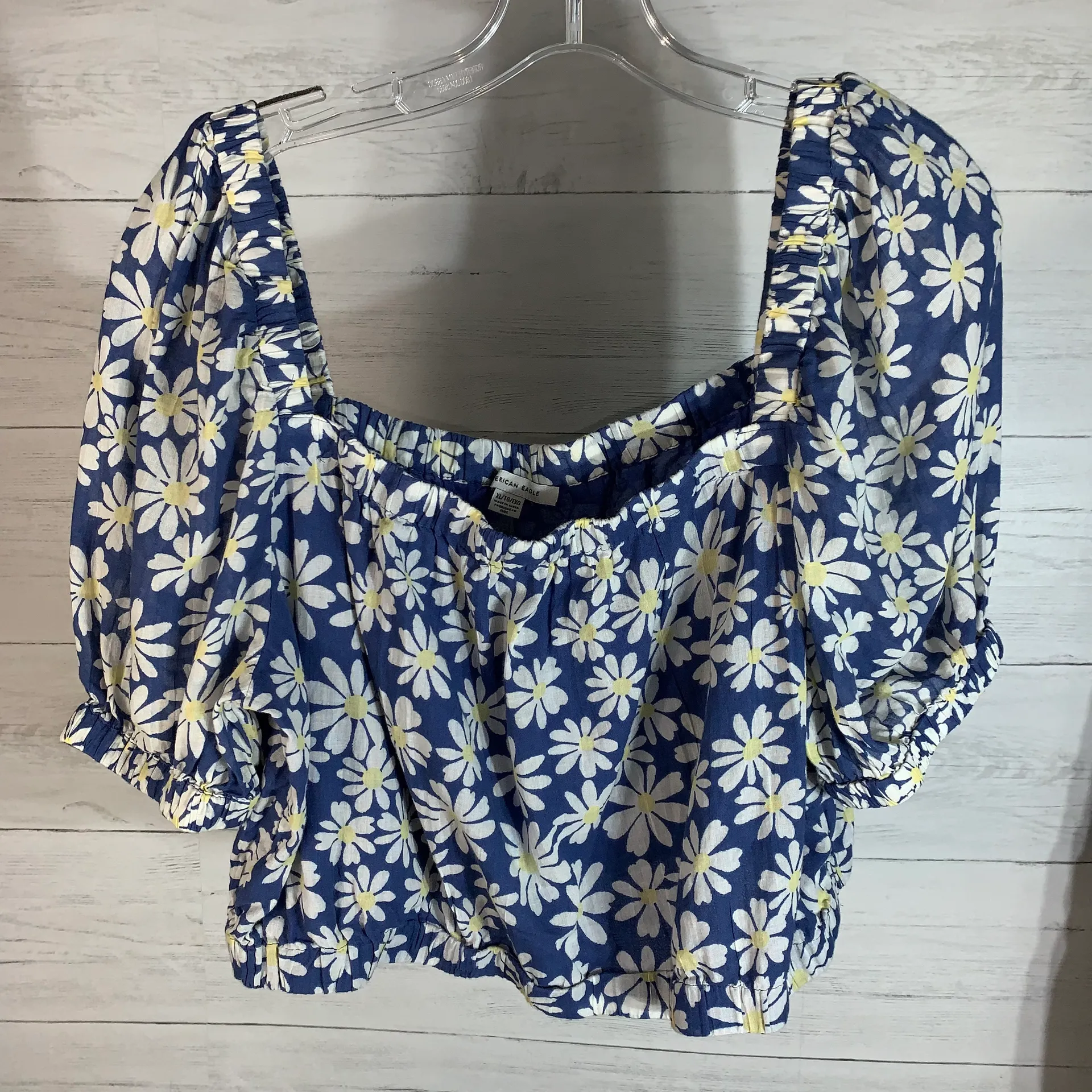 American Eagle Outfitters Women's XL Daisy Floral Off The Shoulder Cropped Top - Image 10