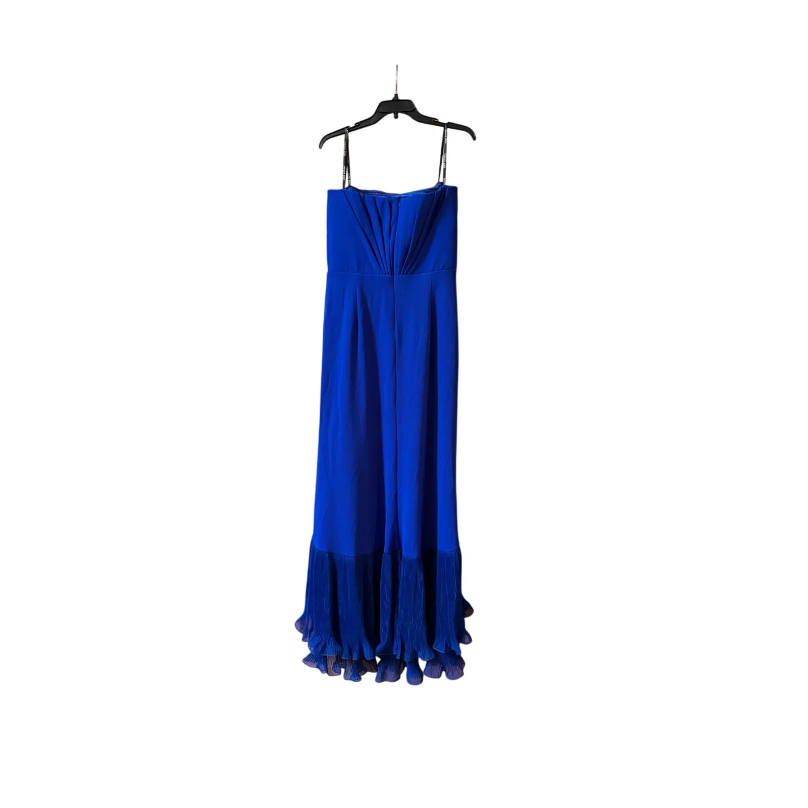 Tadashi Shoji Strapless Pleated Mystic Blue Gown - L (New) - Image 7