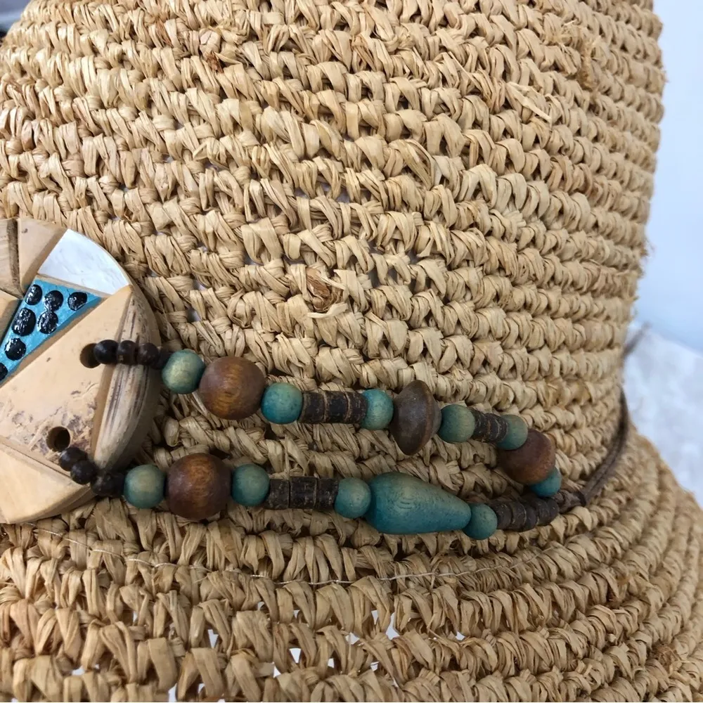 Silverado straw floppy western cowgirl cowboy hat size s/m - Image 3