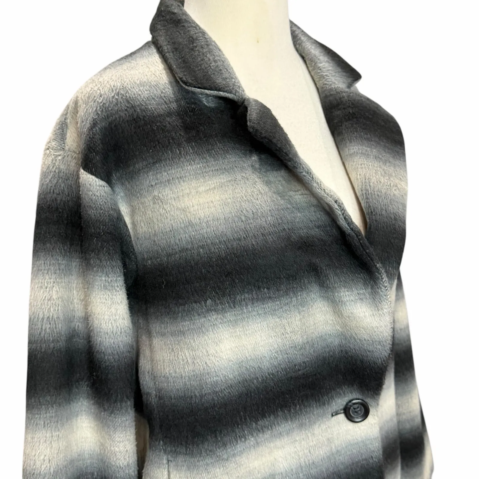 Dipdrops 10th Anniversary Stripe Jacket M Black White Gray Ombre Striped Japan Size M - Image 3