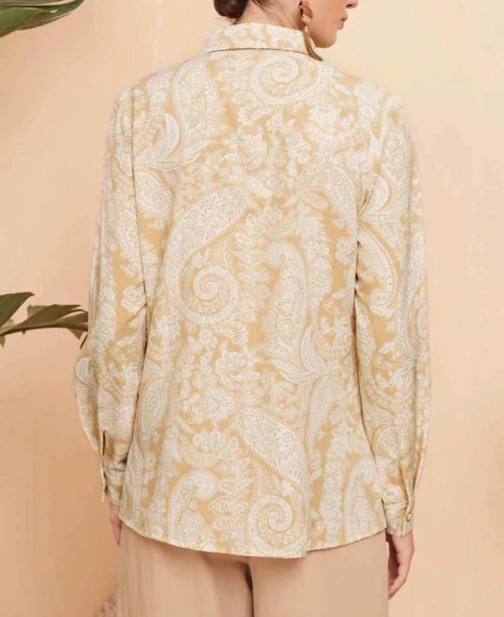 Paisley Print Button Up Blouse Multiple Size M - Image 2