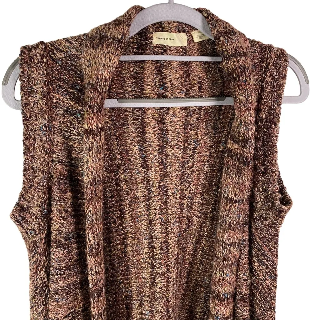 Anthropologie Sleeping on Snow Vest Womens Small bohemian knit asymetrical - Image 2