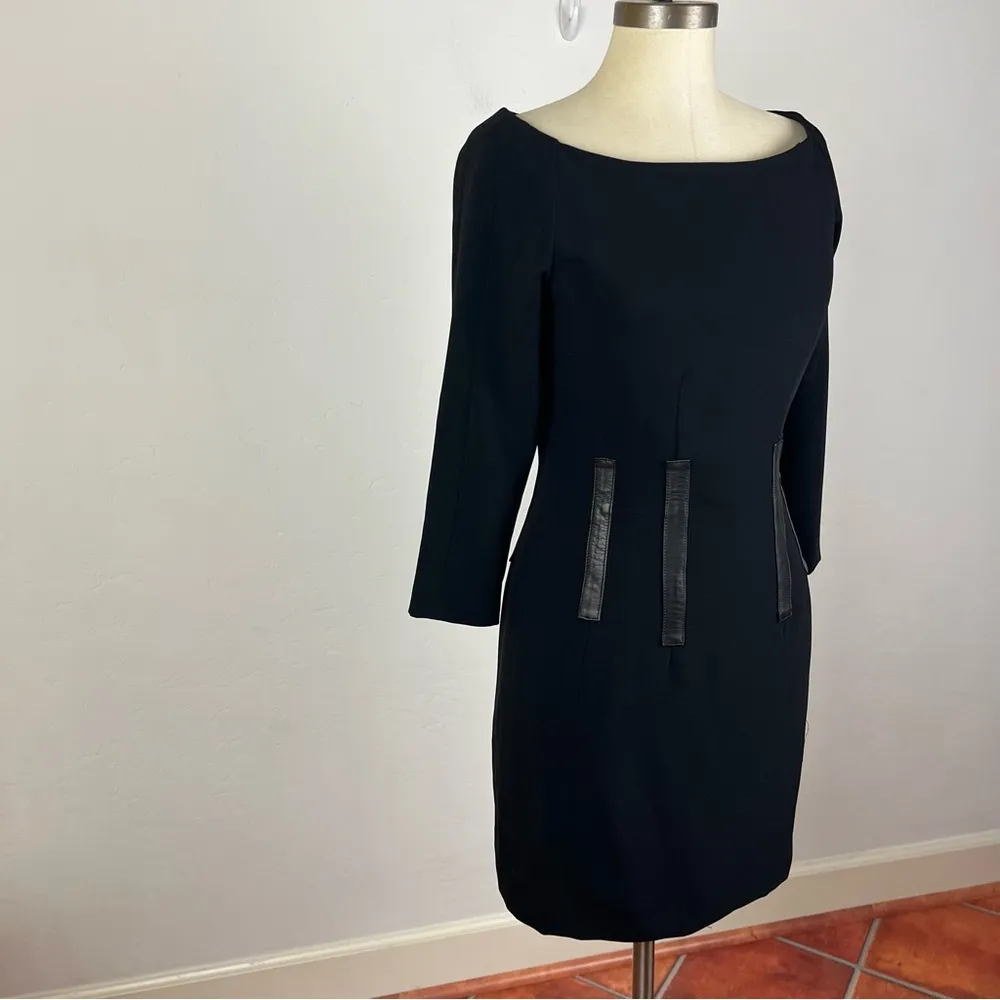 Rag & Bone Black Leather Sheath Dress - Image 3