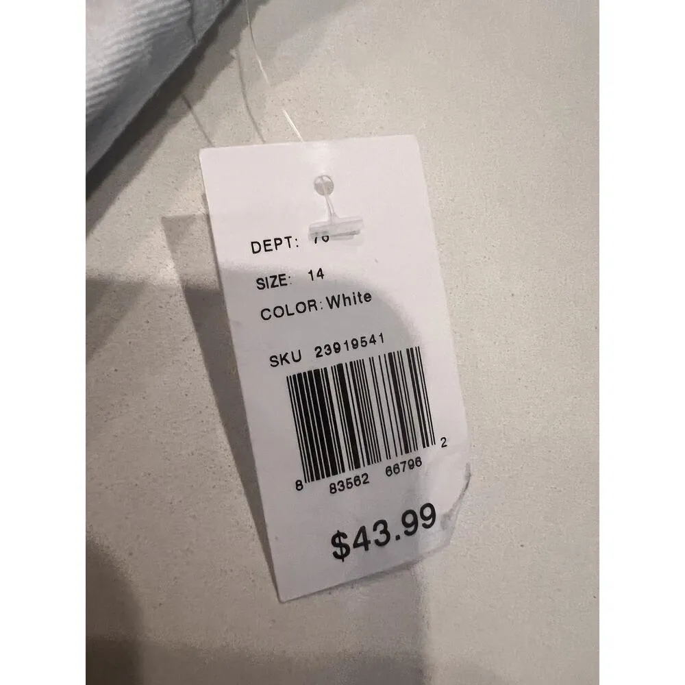 NWT Vintage Love Indigo White Jean Shorts Dream Catcher Pockets Embellished Boho Size 14 - Image 8