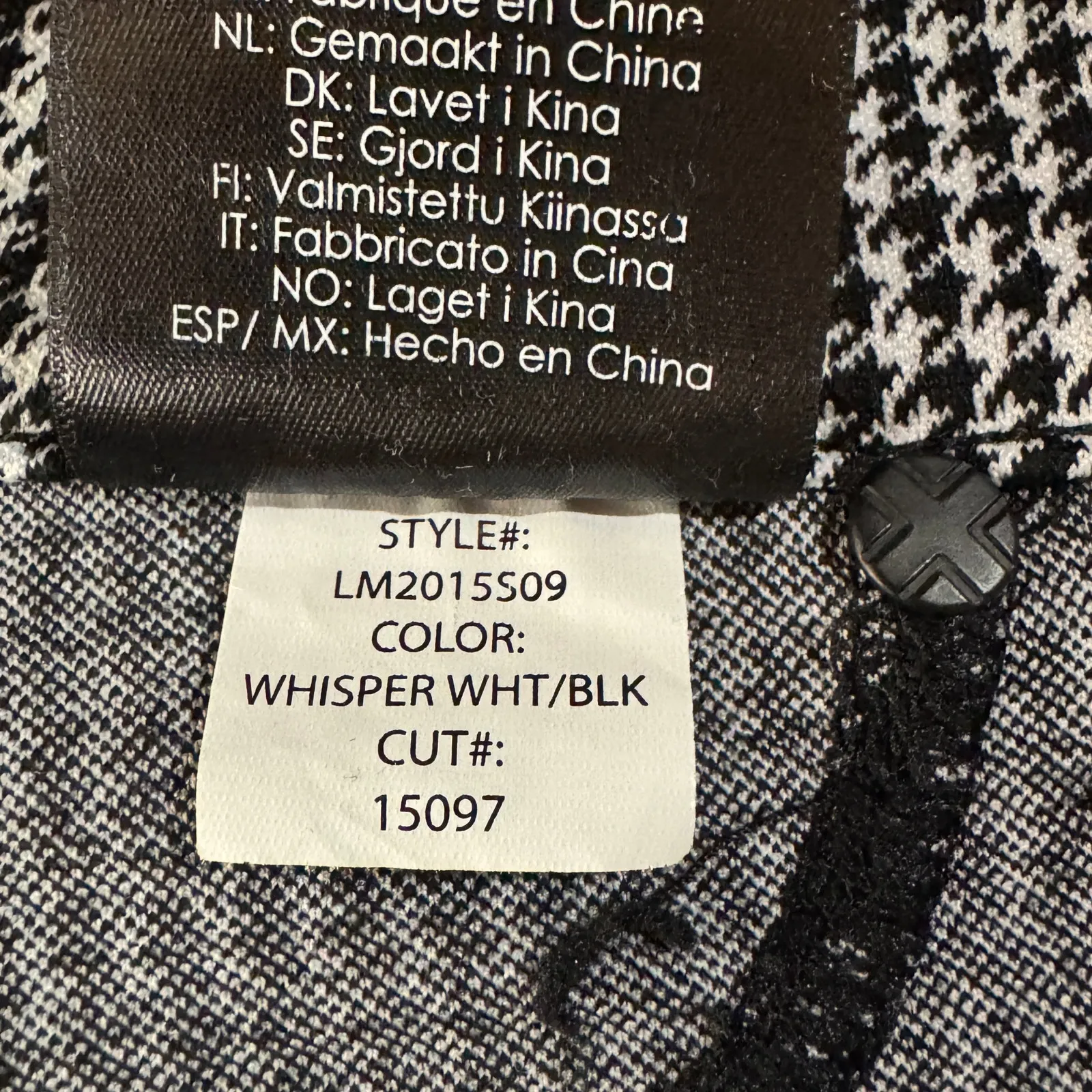 Liverpool SZ 4/27 Skinny Leg Pants Houndstooth Stretch Mid-Rise Zip-Fly Pockets - Image 11