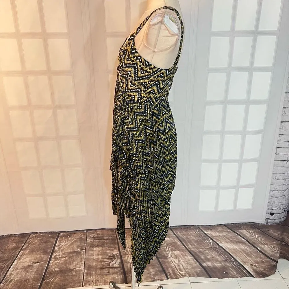 A.L.C. Multicolor Kendall Silk Sleeveless Asymmetrical Lined Sundress Size 8 - Image 9