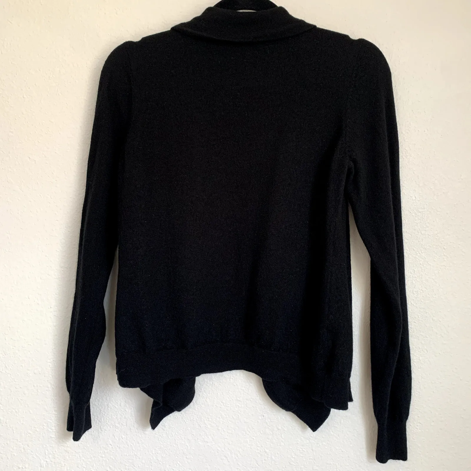 Universal Standard Sz M/L Merino Wool Curve Cardi Cardigan Black Natural Fiber - Image 6