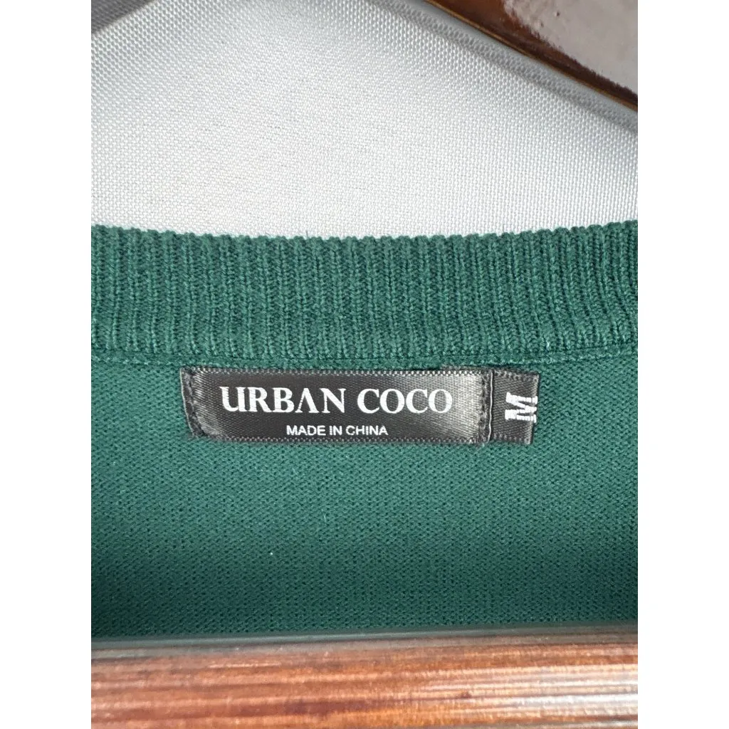 Women’s Urban CoCo Medium Dark Green Cropped Cardigan with Three Quarter Length Size undefined - Image 4