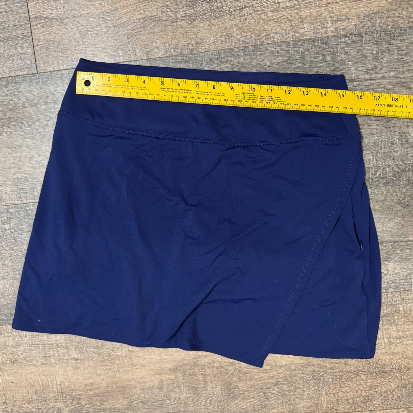 IBKUL Womens Solid Royal Blue Athletic Skort Pockets Medium - Image 6