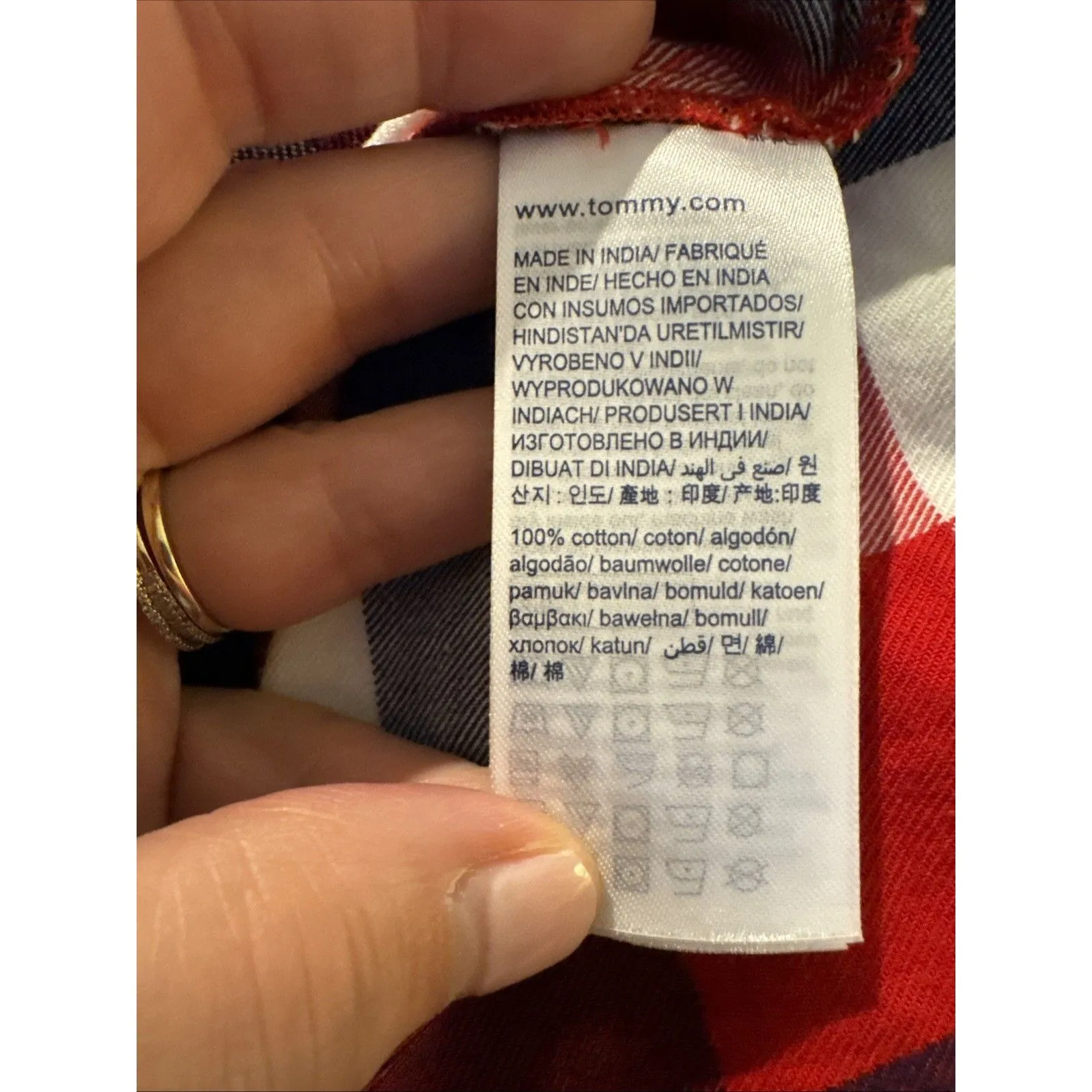 Tommy Jeans XS Shirt Button Front Shacket Cotton Preppy Magnetic Button - Image 5