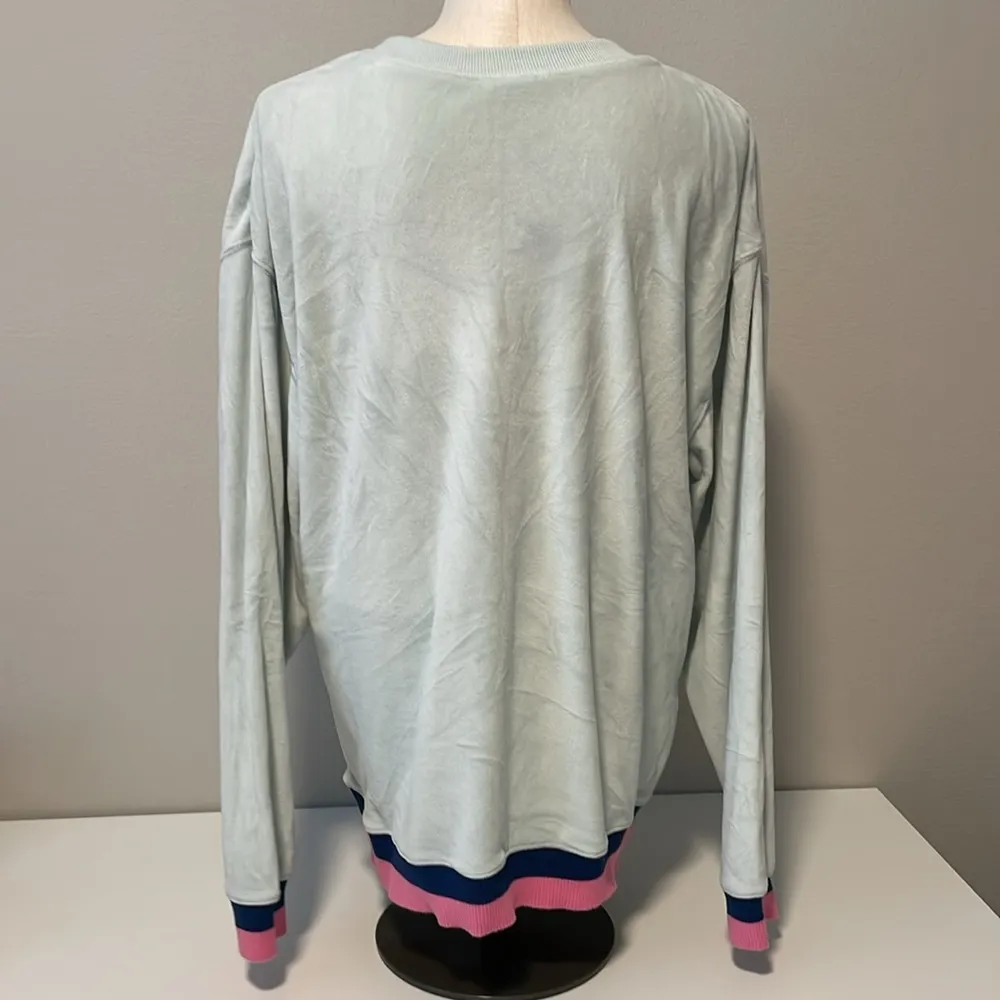 Ascot & Hart mint velour crew Sz M Size M - Image 2