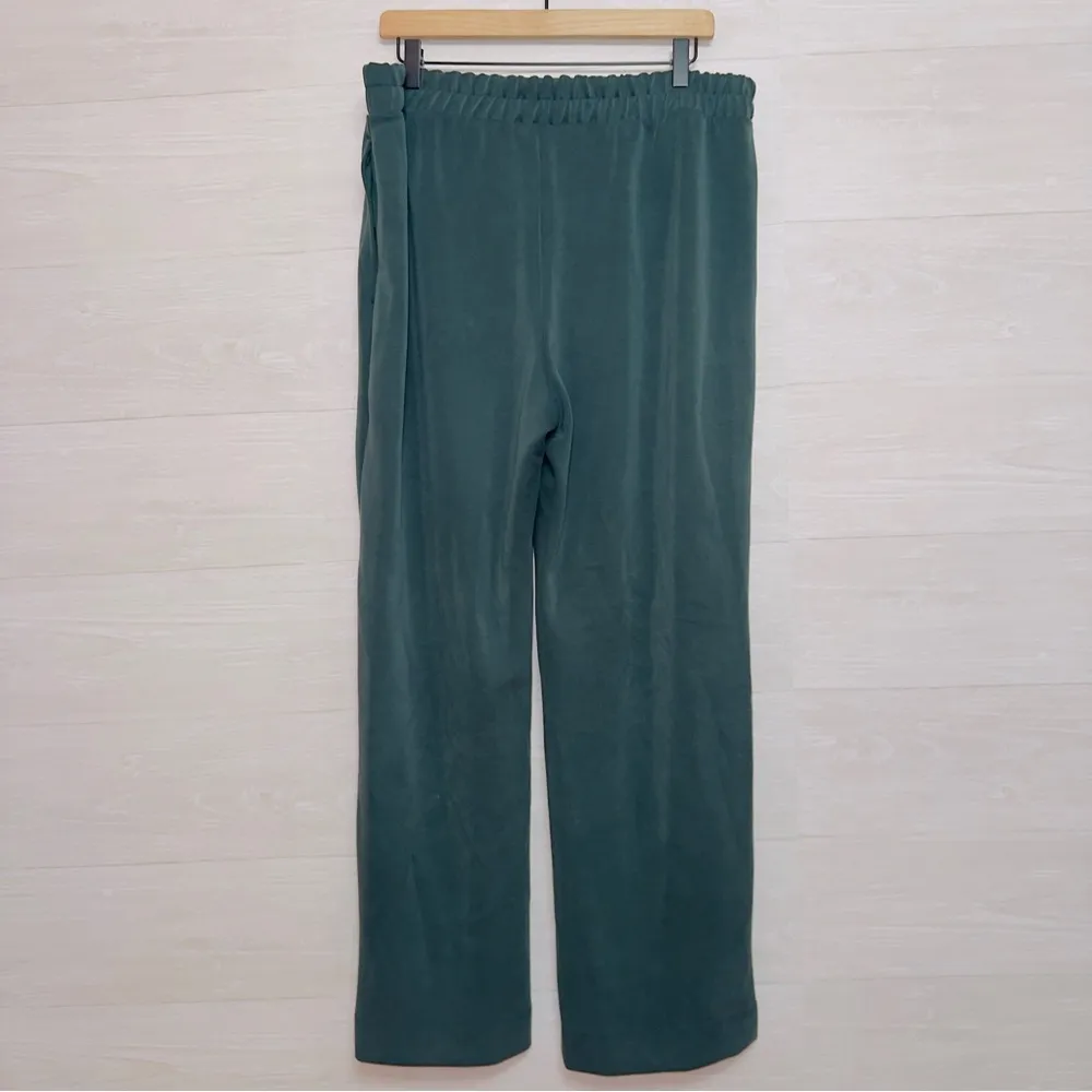 A New Day Women's Green High Waisted Pleat Front Super Soft Wide Leg Pants - Image 7