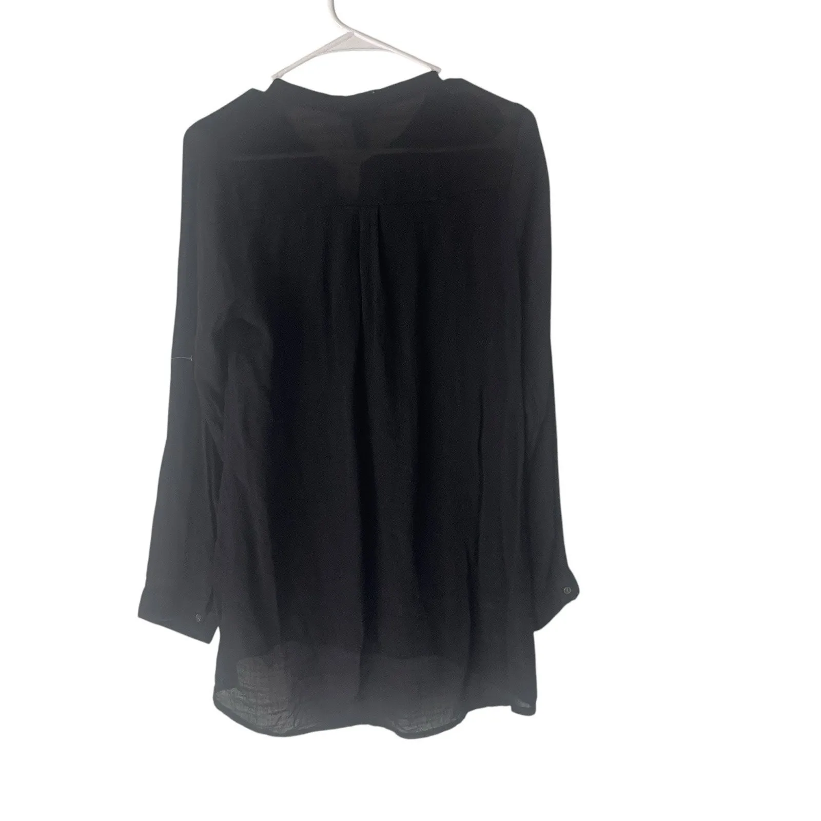 F.A.N.G Y2k Size Medium Black Babydoll Romantic Lace Semi‎ Sheer Blouse Top - Image 5