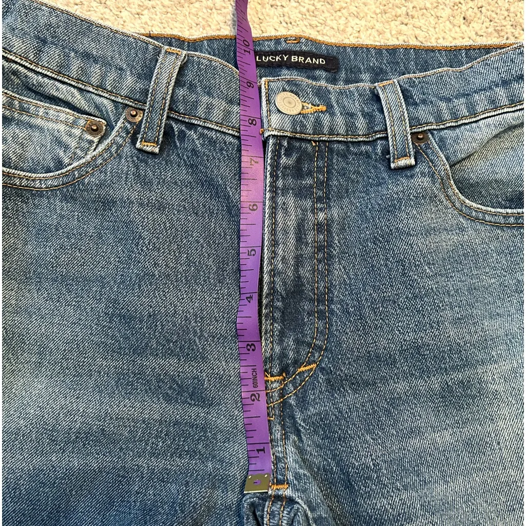 Lucky Brand Women Mid‎ Rise Authentic Straight Leg Jeans Blue Wash Size 2 26 - Image 5