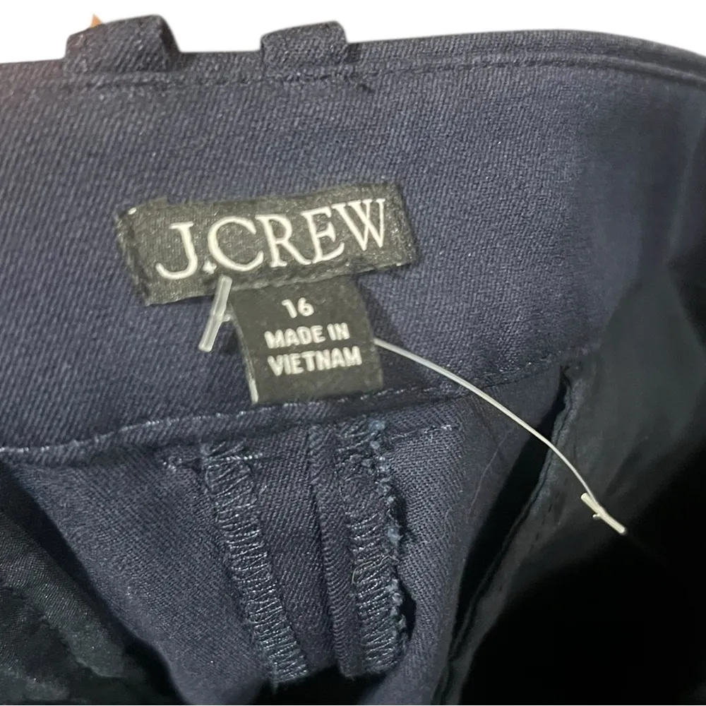 J.Crew  Wrap Look Navy Blue Skort Size 16 - Image 9