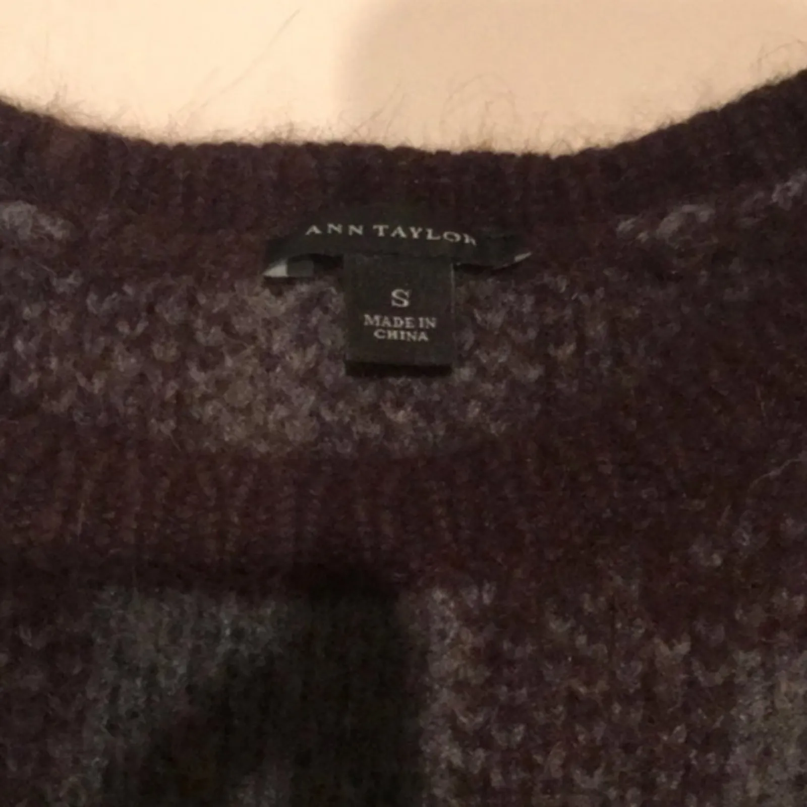 Ann Taylor Alpaca Rabbit Wool striped Sweater S - Image 4