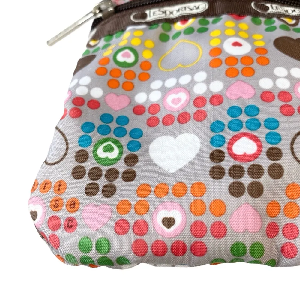 ❤︎ Iconic Ripstop Crossbody Bag Handbag ❤︎ Colorful Heart Dot Print - Image 4