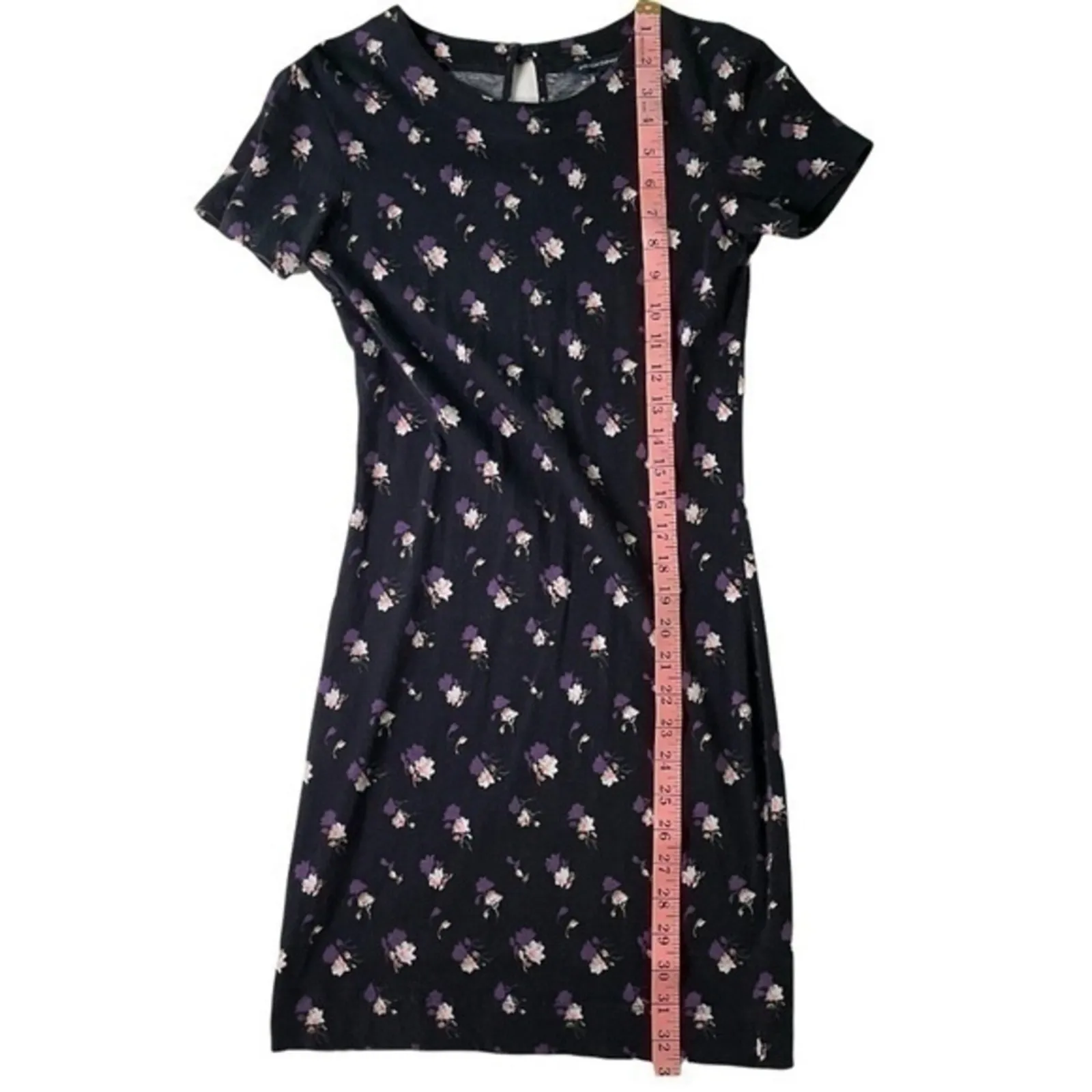 French Connection Floral Dress Short Sleeve rose flowers Bodycon mini Size 4 - Image 7