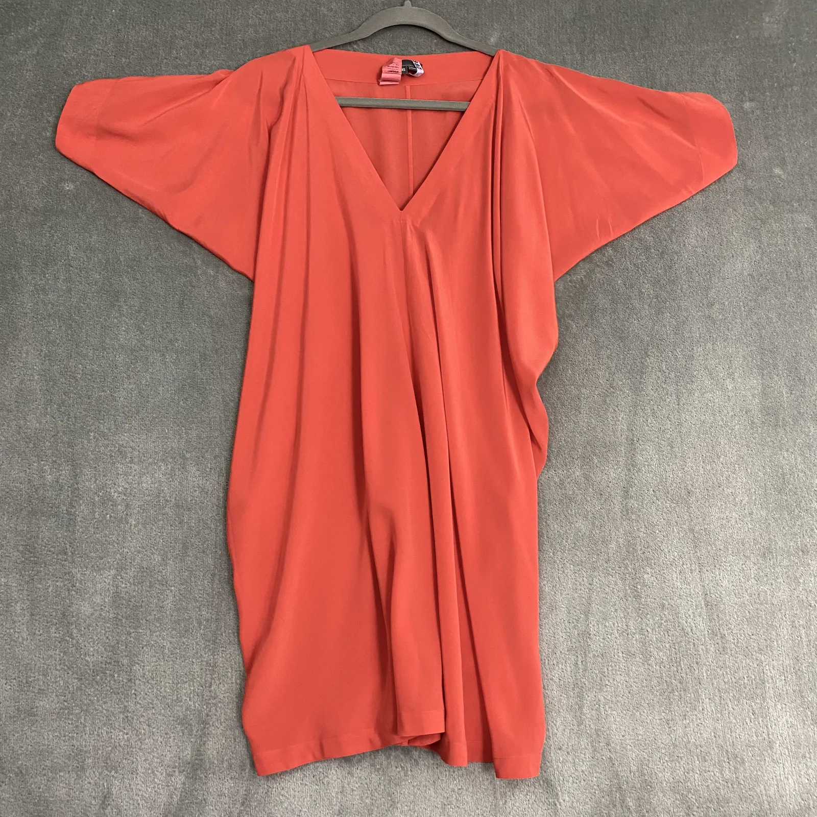 Vince Womens Silk Dress XS Baggy Oversized Tunic 90s Y2k Casual Coral Classic - Image 3