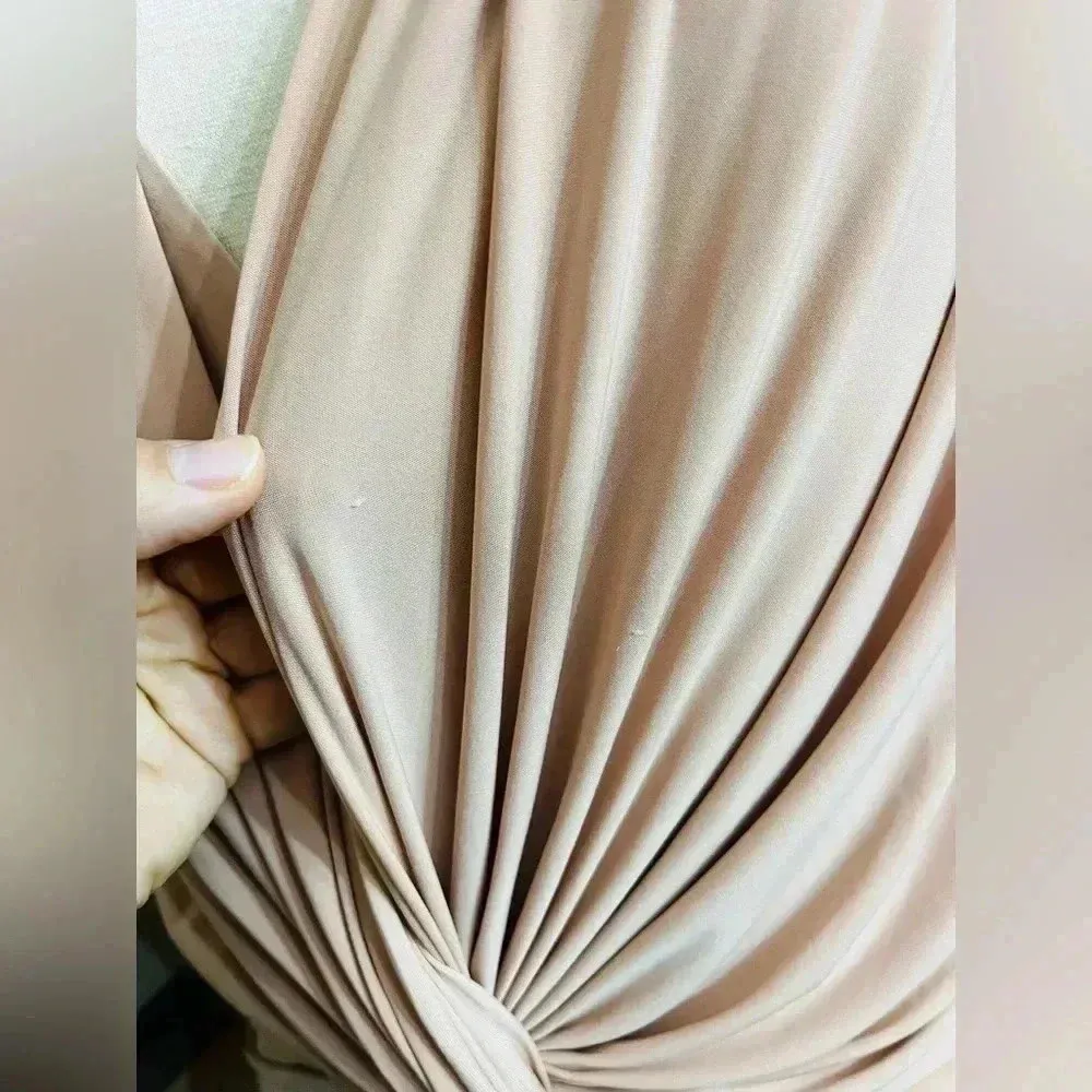 MISA Los Angeles Teget Draped Dress in Nude Size Small NWOT - Image 5