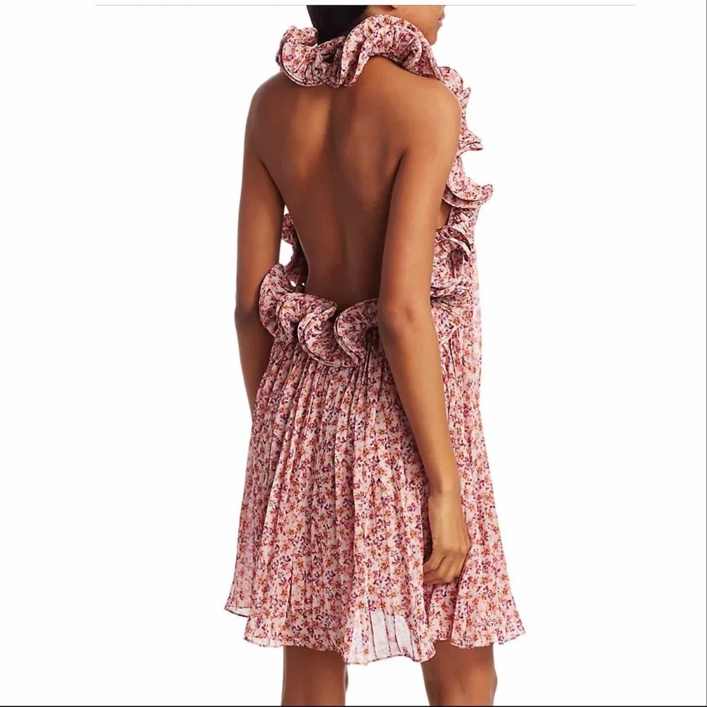 Amur Mimi Halter pleated Ruffle mini dress - Image 5