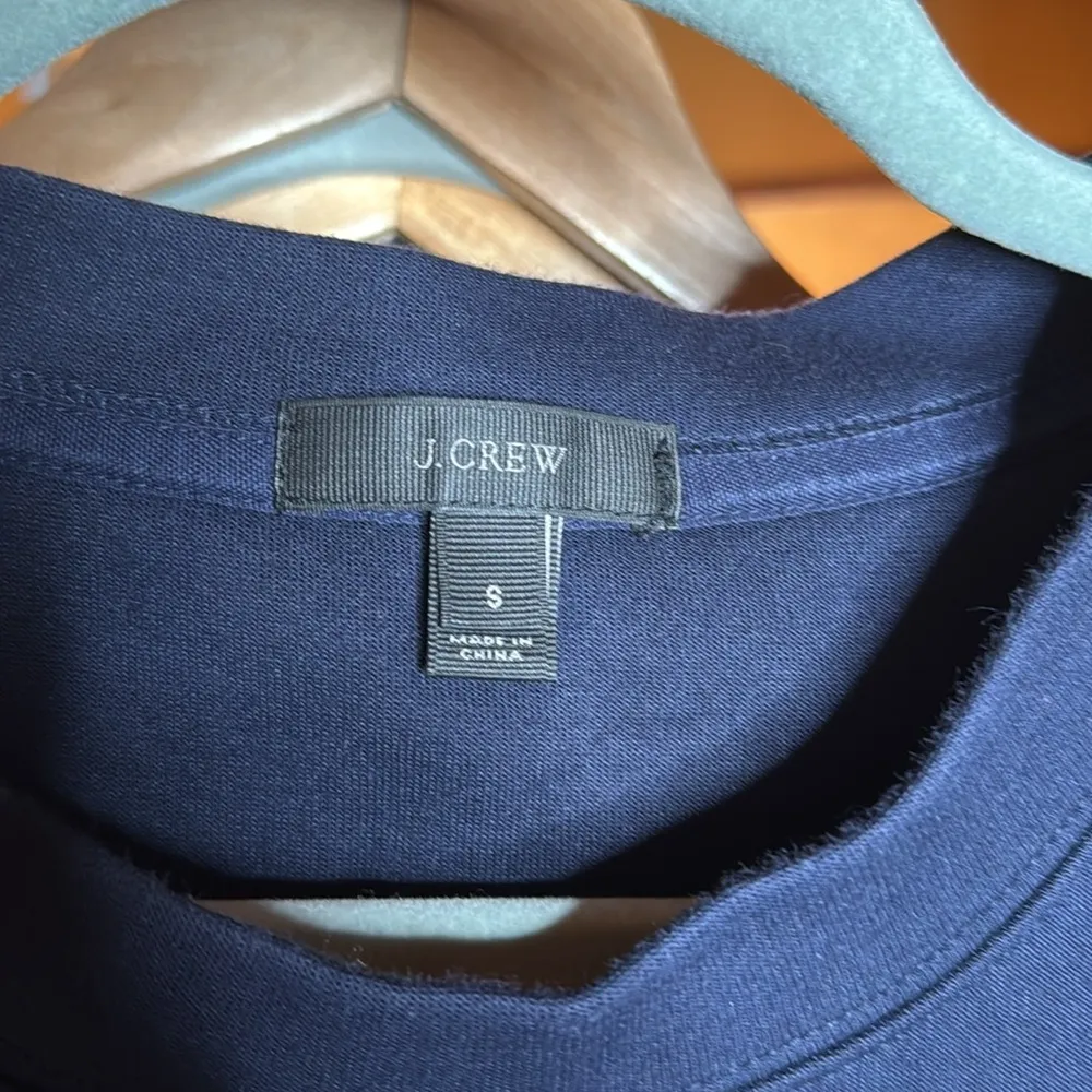 J. Crew Sequin Trim Navy Blue Sweatshirt Size Small - Image 8