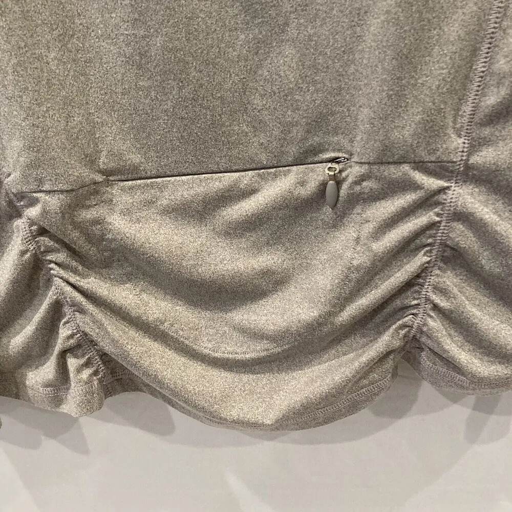 Athleta Shirt Womens Medium 1/2 Zip Gray Thumb Holes Athletic - Image 6