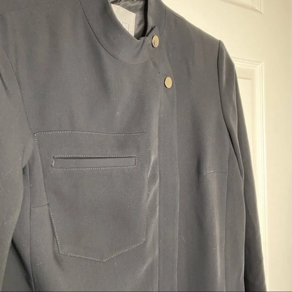 RACHEL Rachel Roy Black Mock Neck Moto Jacket Blazer Size 8 - Image 4