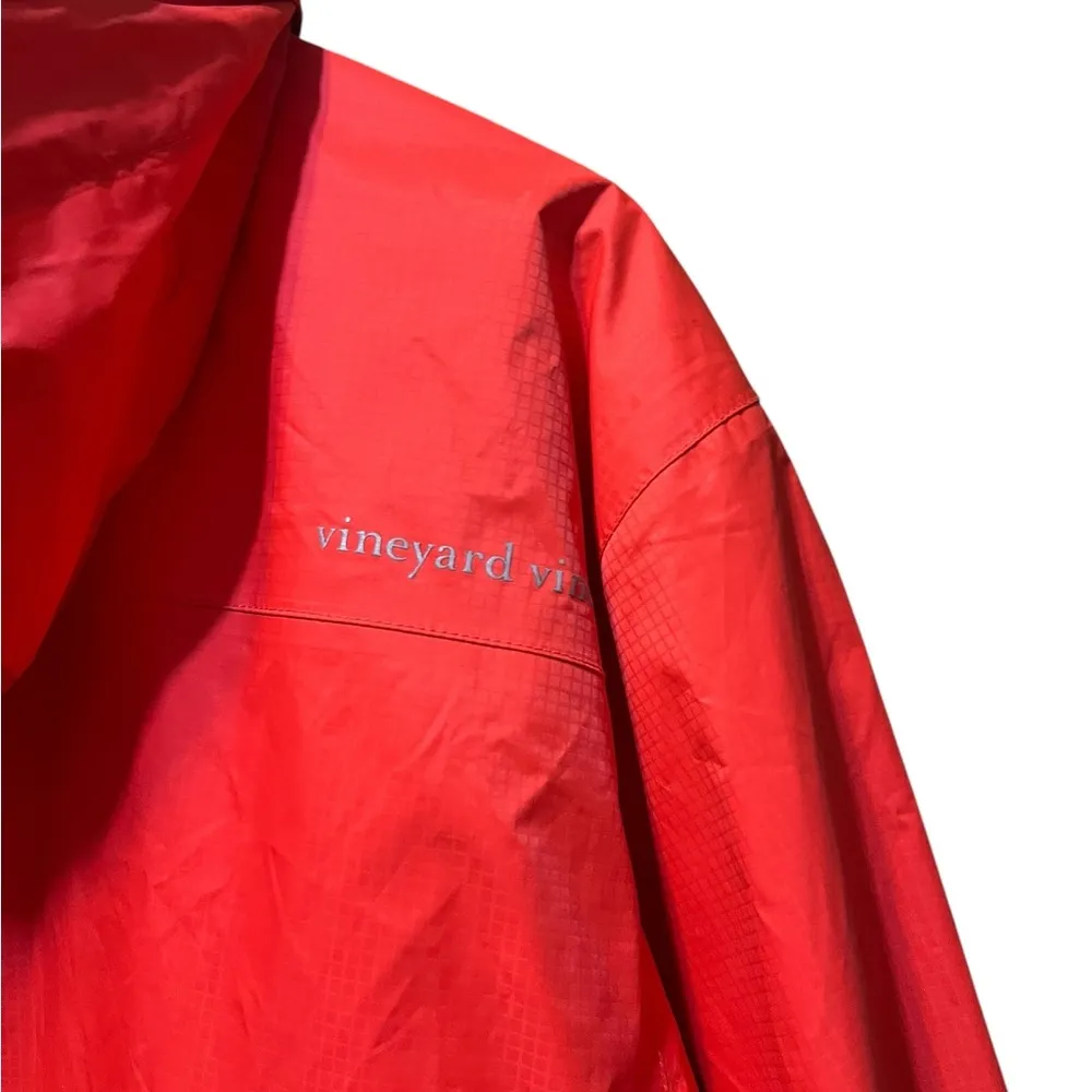 Vineyard Vines Red Rain Jacket Size Large - Image 10