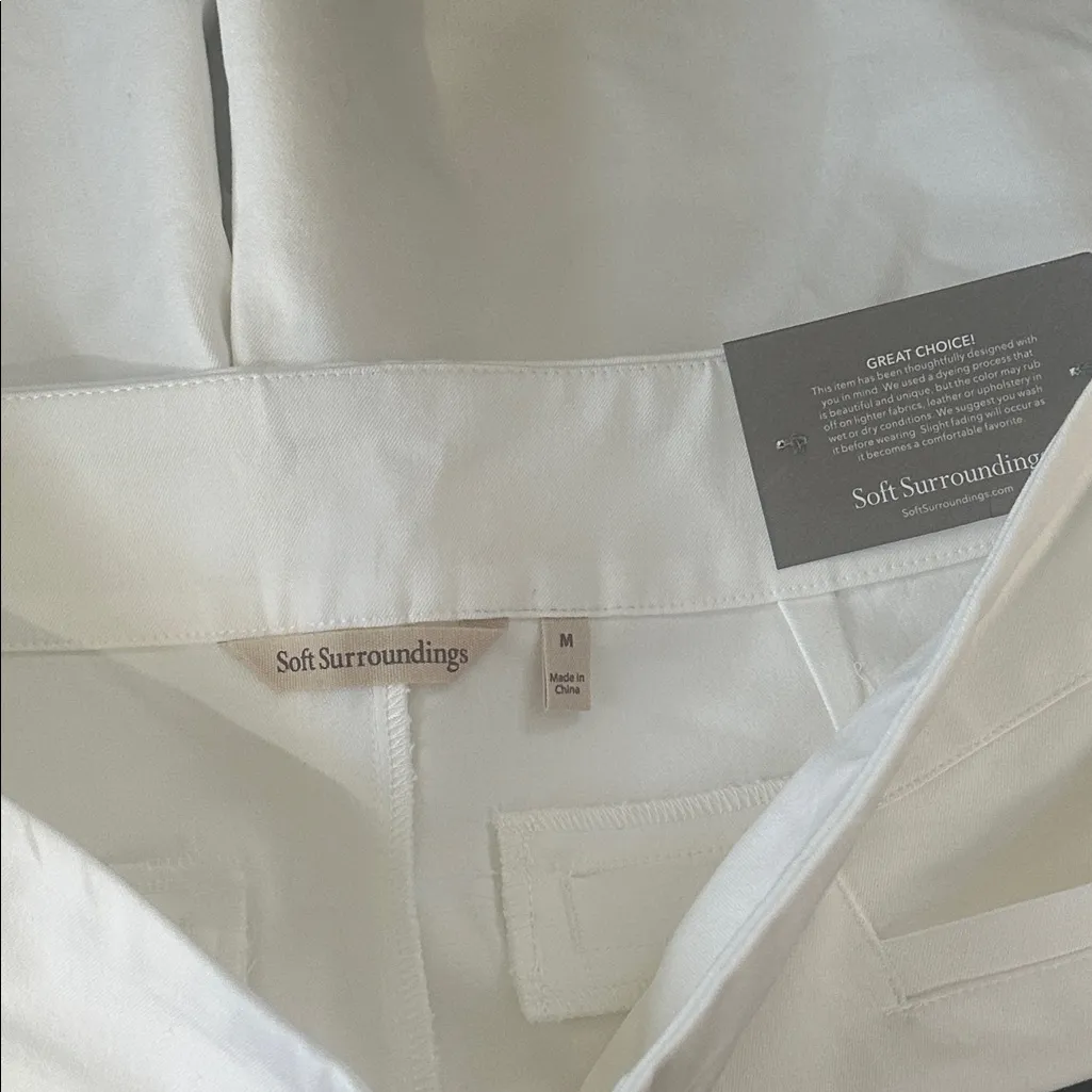 Soft Surroundings White SoftEssential SUPERLA Shorts NEW Medium - Image 11