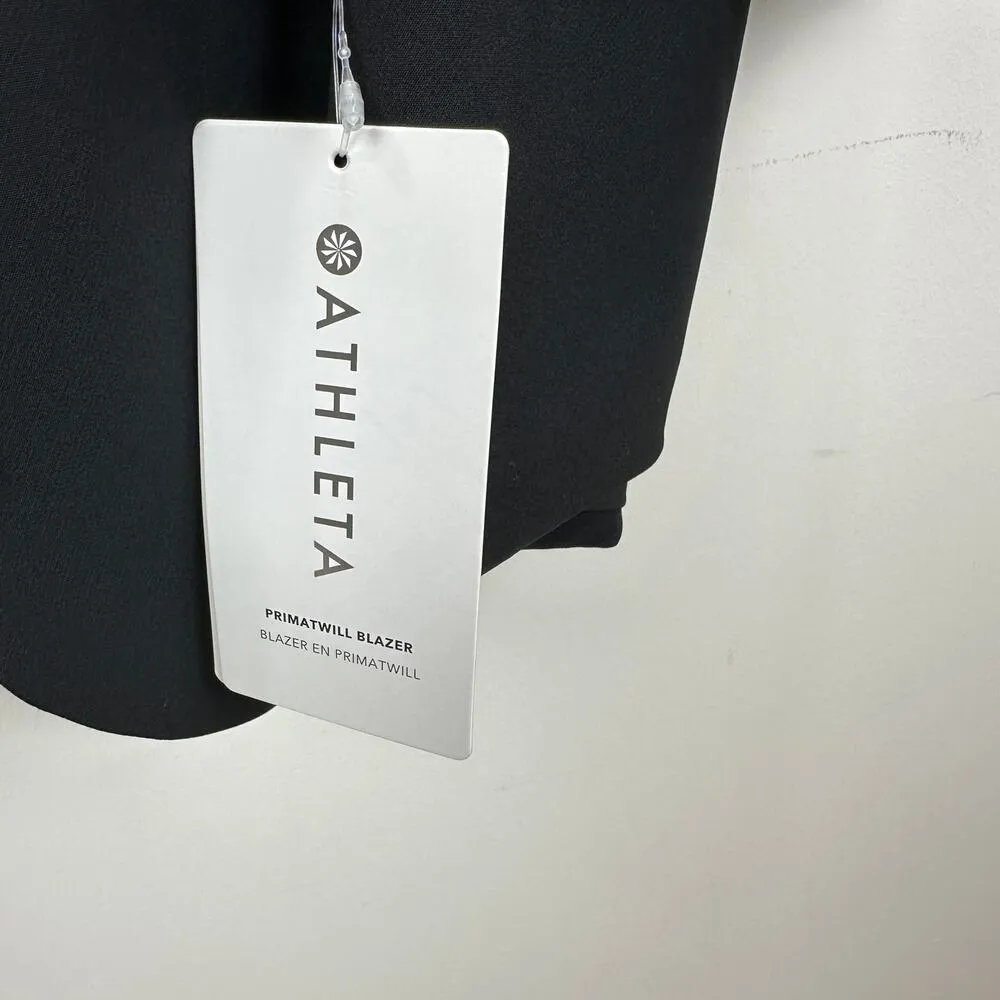 Athleta Endless Primatwill Blazer Jacket Minimalist Open Stretch Black US 20 NWT - Image 11