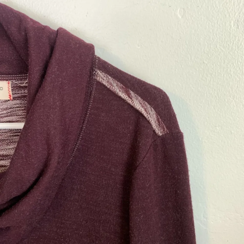 Max Studio Maroon Weekend Cowl Neck Long Sleeve Dress - Image 6