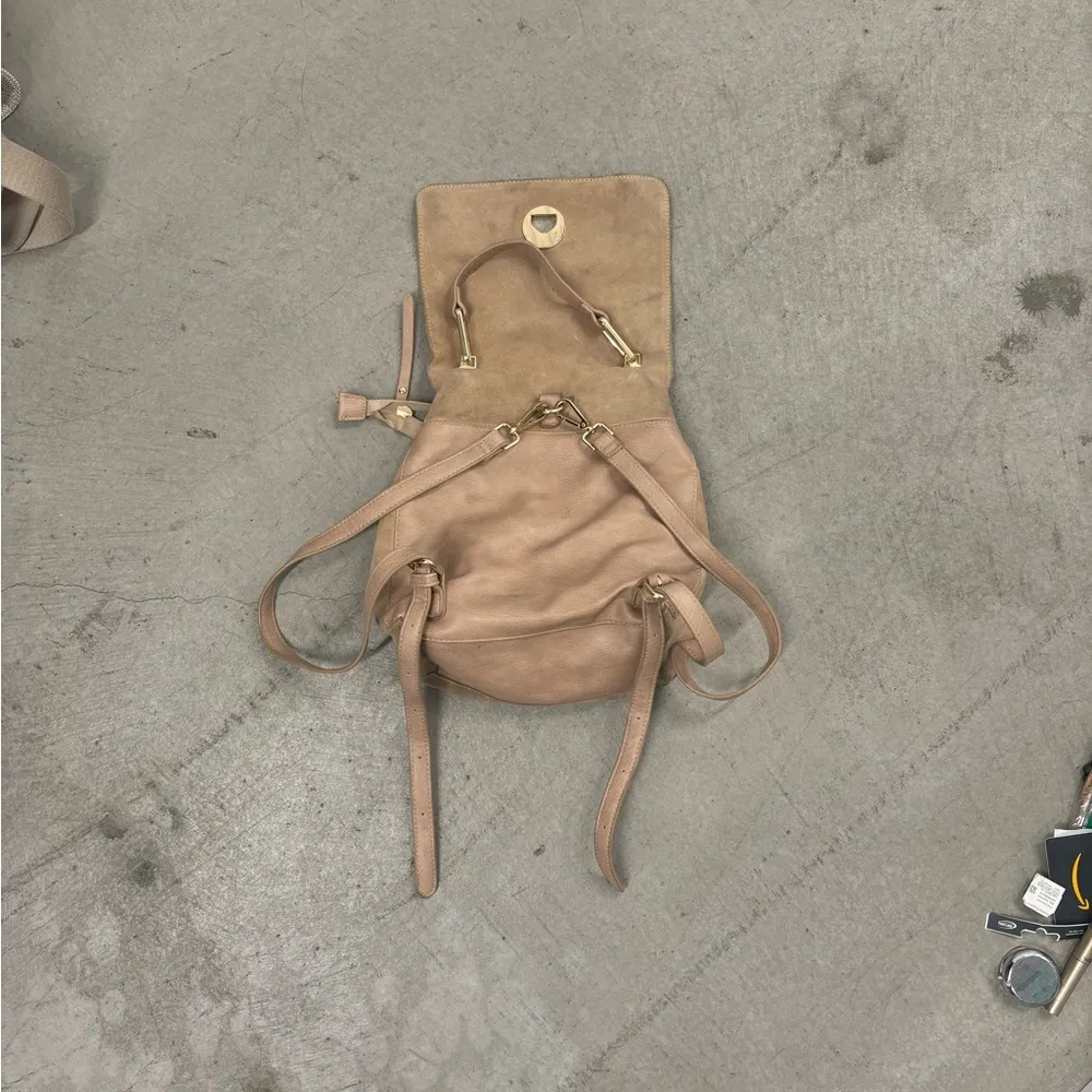 Beige Suede Backpack - Image 8