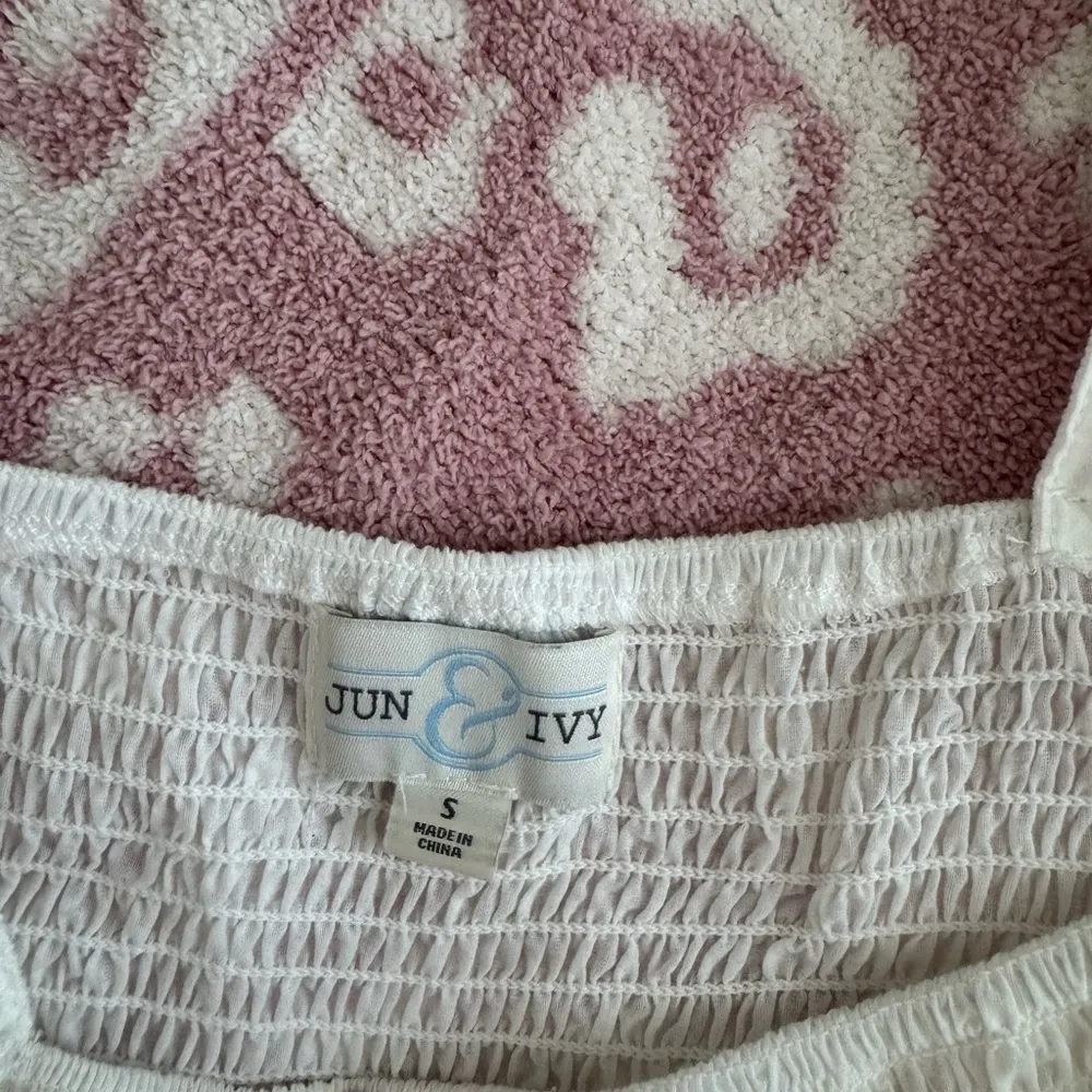 Jun & Ivy White Eyelet Ruffle Strap Top - Image 2