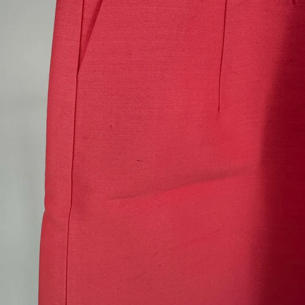 J Crew Collection Silk Wool Coral Pencil Skirt size 6 Lined - Image 7