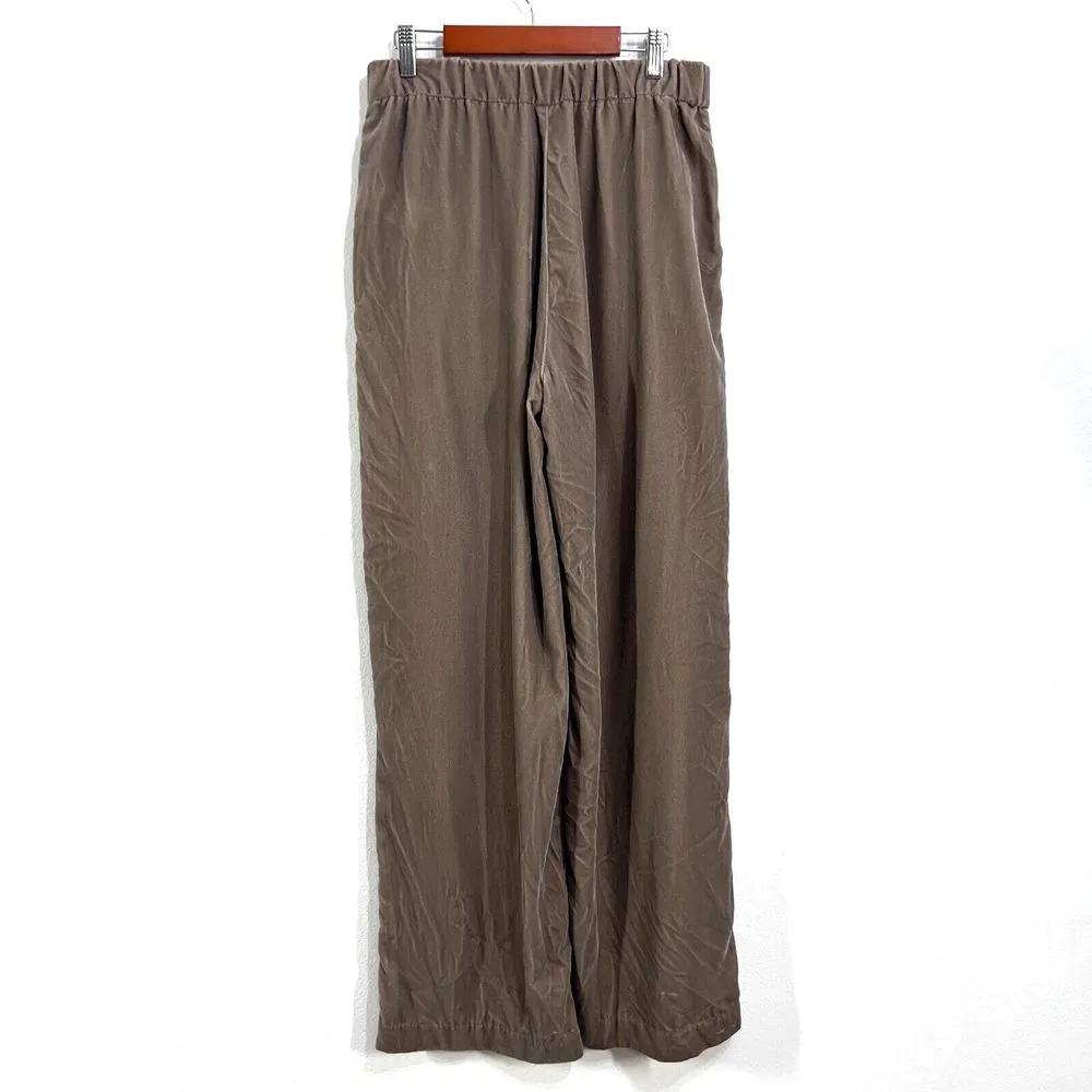 Gap Pants Women 4 Gray Velvet Velour Wide Leg Pants‎ Pockets Mid Rise Classic - Image 2