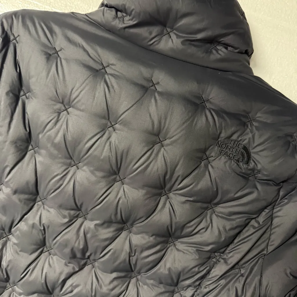 THE NORTH FACE PUFFER JACKET WOMEN XS BLACK FULL ZIP HOLLADOWN CROP 550 DOWN - Image 9