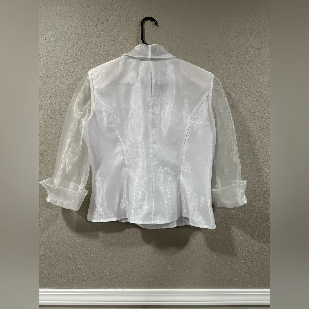 Alex Evenings White Jacket With Embellishments - Image 4