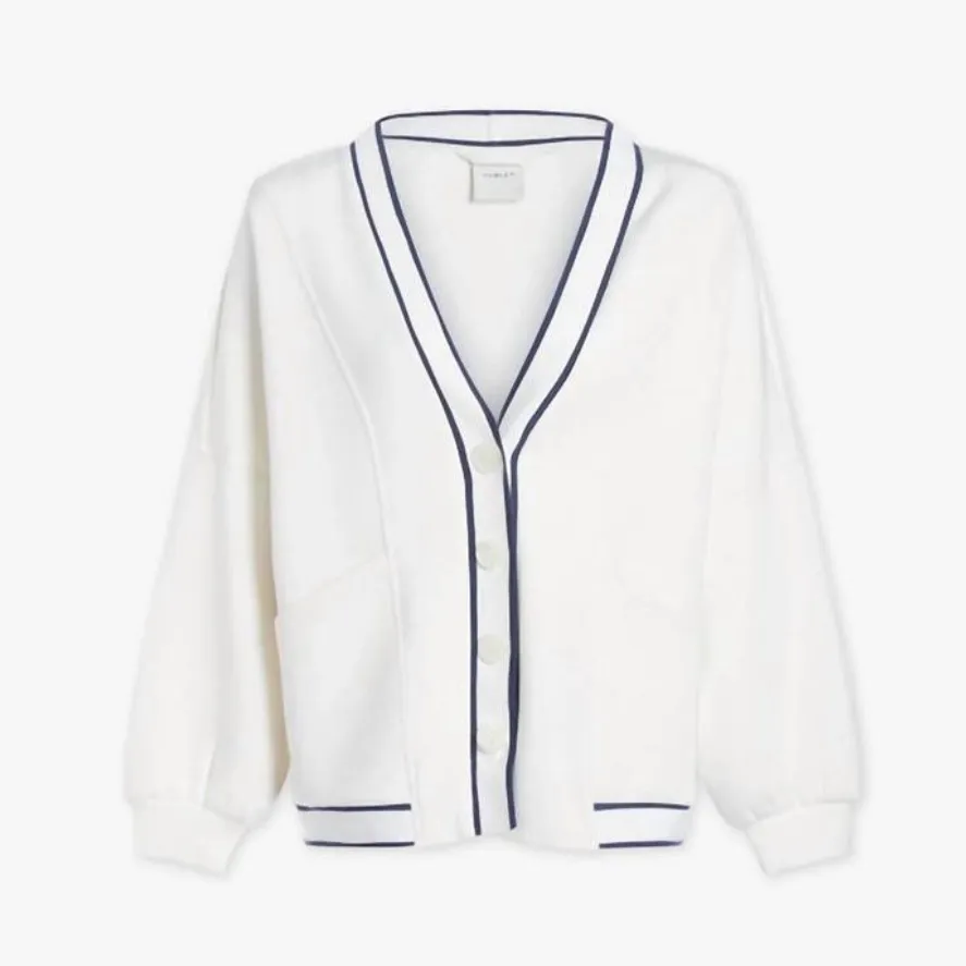 Varley decker off court cardigan in white - Image 6