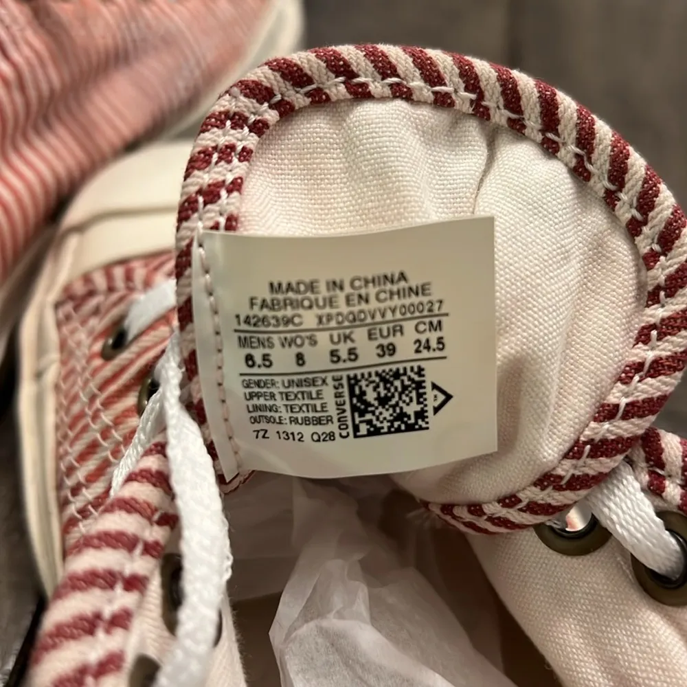 Converse Jack Purcell CoLab  red stripes lo top EUC - Image 8