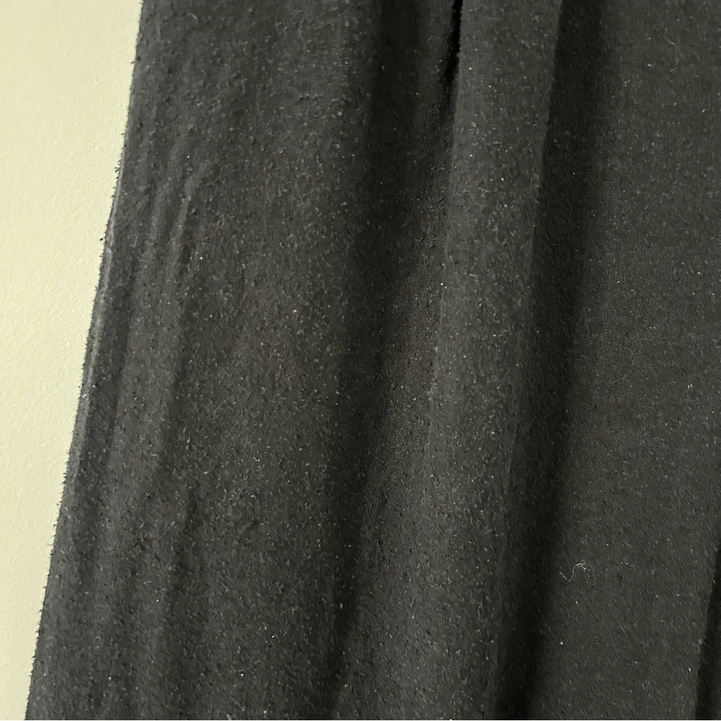 Jenni Kayne Relaxed Trouser High Rise Wide Leg Black Raw Silk Pants 2 - Image 5