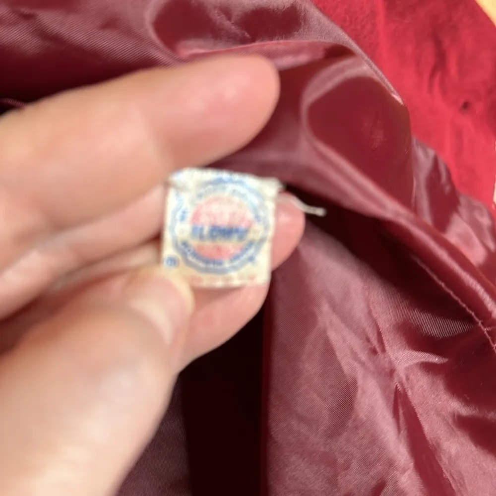 Vintage Count Rome Ltd. Maroon Skinner Ultra Suede Fabric Size XL Red - Image 8