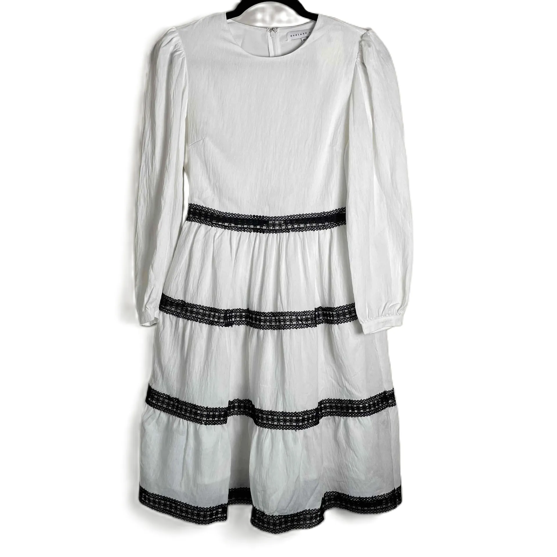 New Endless Rose‎ Long Sleeve Lace Baby doll Cottage Core Knee Length Dress XS - Image 3