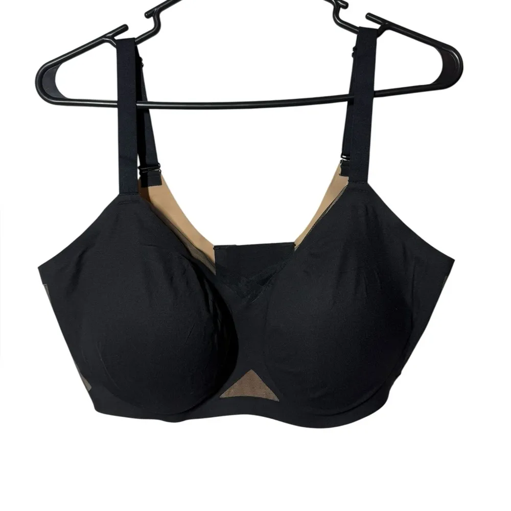 NWOT Honeylove Cross Over Bra Size 1X Black - Image 4