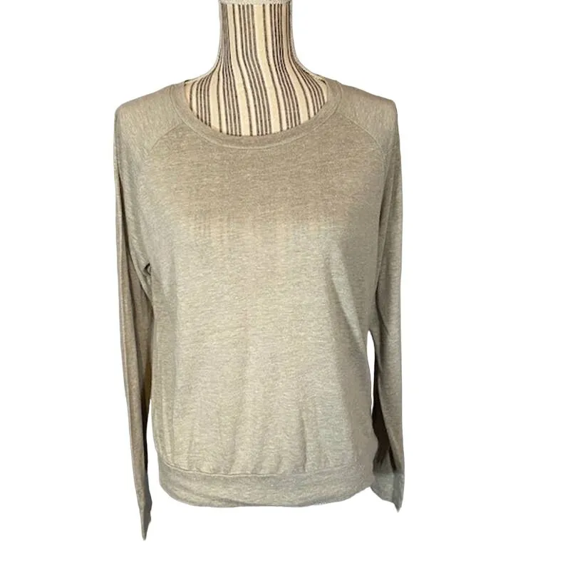 Forever 21 Women’s Light Olive Long Sleeve Pullover Casual Sweatshirt Size Large - Image 2