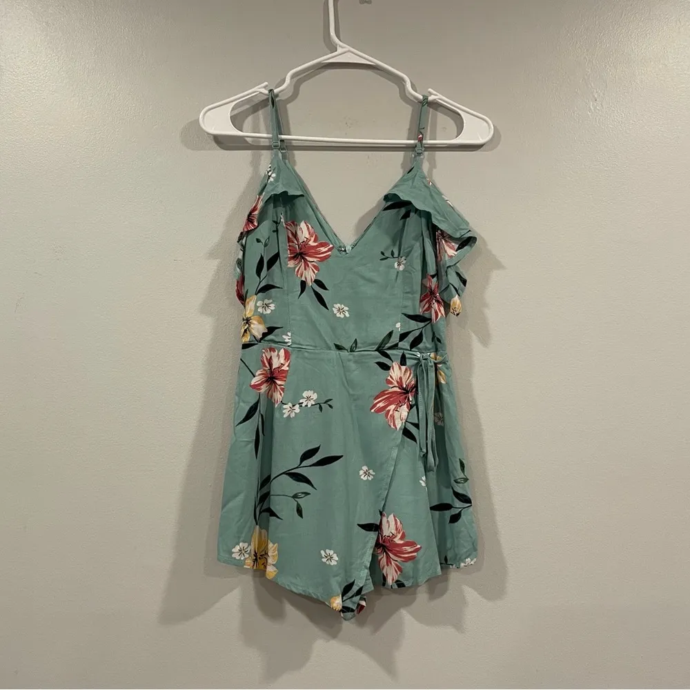 TOBI - Just Like This Floral Wrap Romper - Image 2