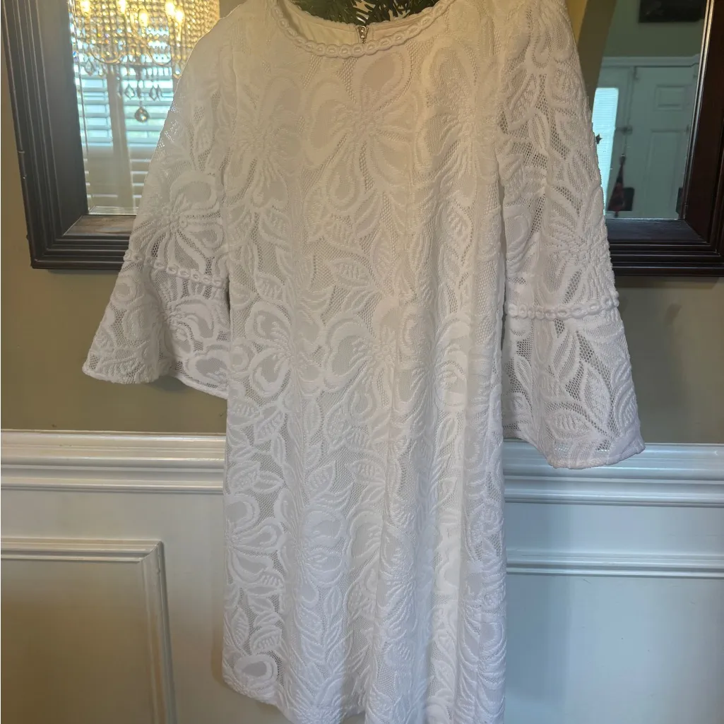 Lilly Pulitzer White Textured Dress - Image 5