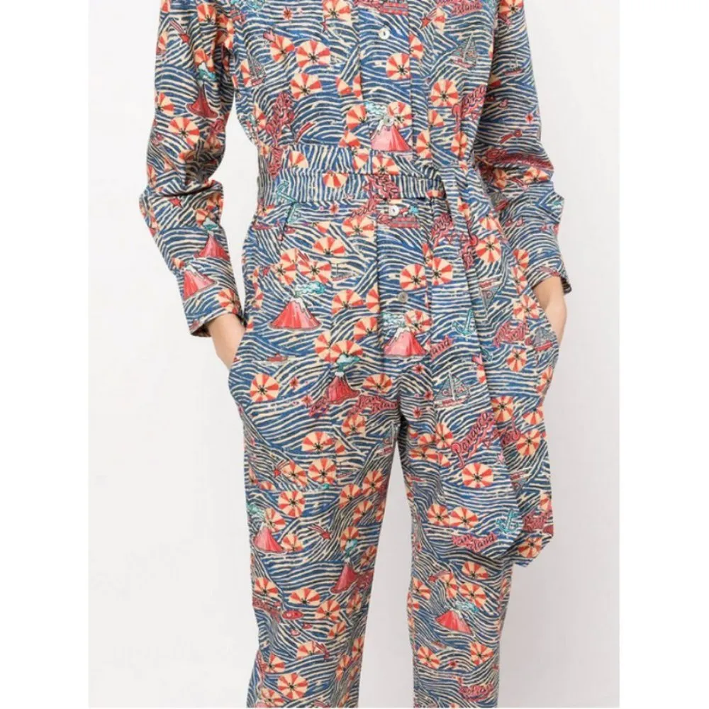 💕CHUFY💕 Alicudi Organic Cotton Jumpsuit Graphic Print NWT Size M - Image 4