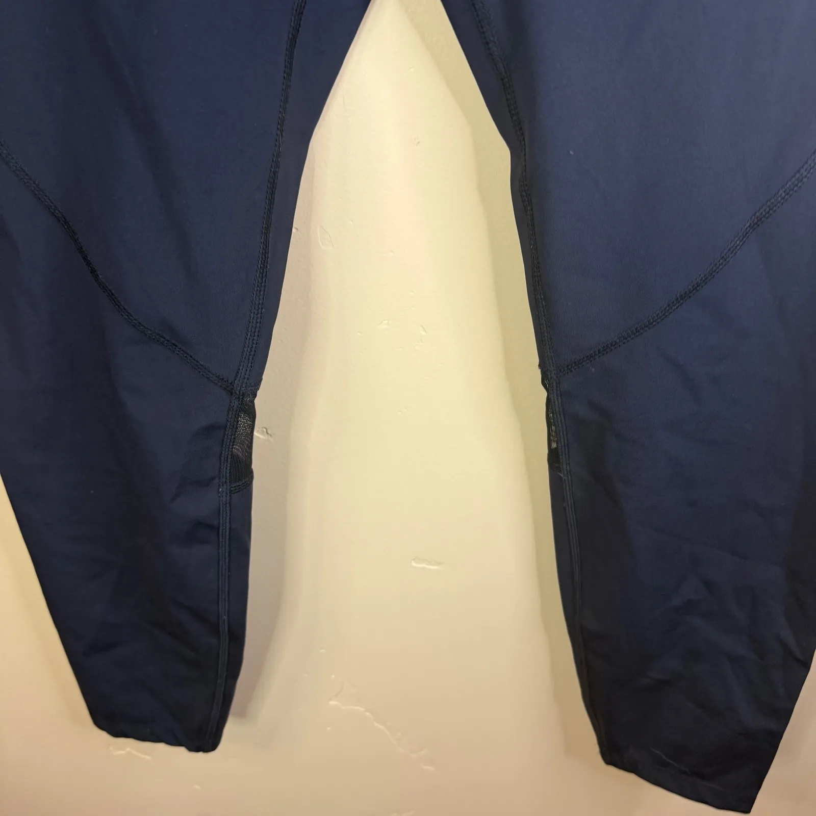 ALALA Womens Black Mesh Insert Active Leggings Pants Size XL Activewear Goth - Image 4