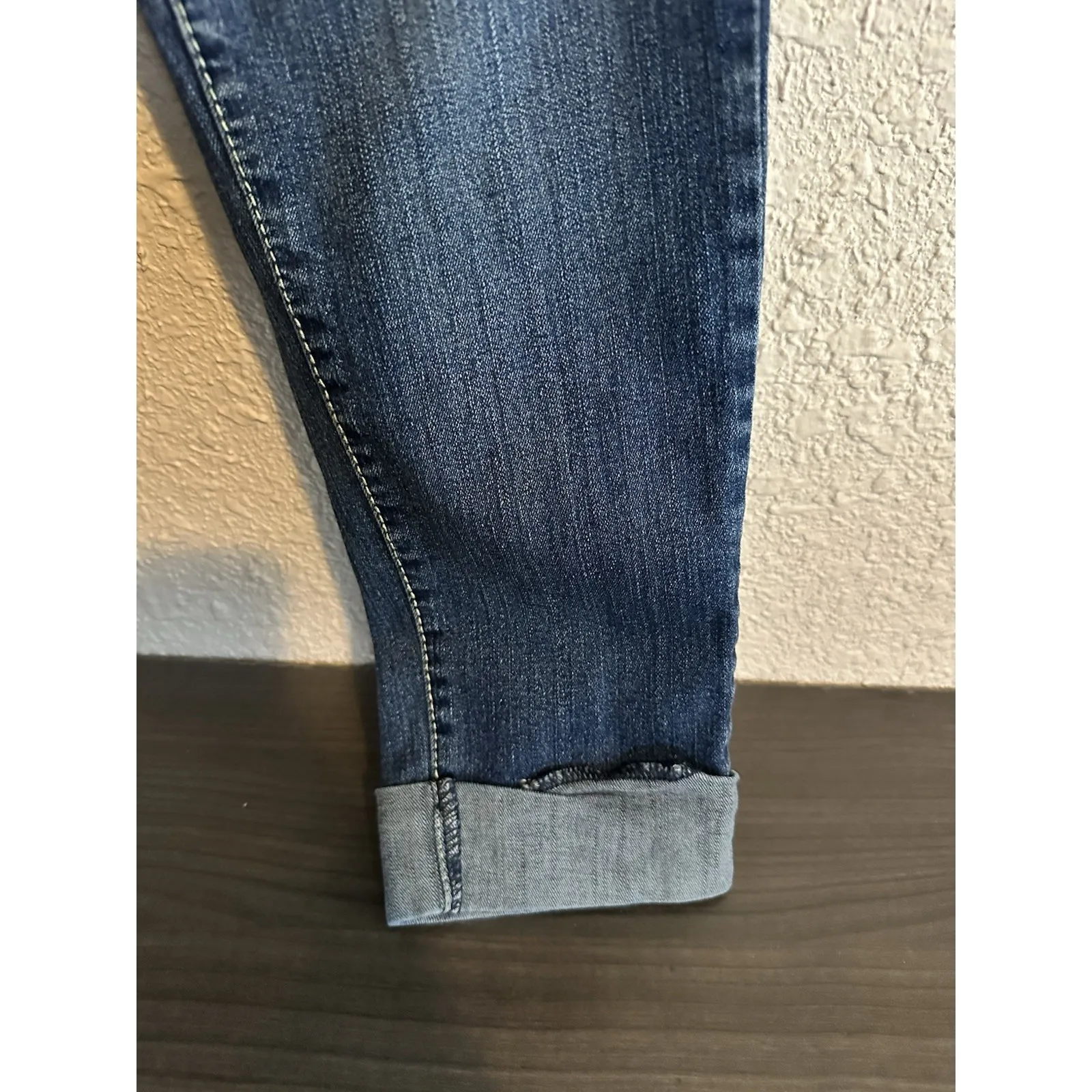 South‎ Pole Sz 7 Stretch Cuff Peace Love Heart New Pink Yellow Embroidered Y2K - Image 5